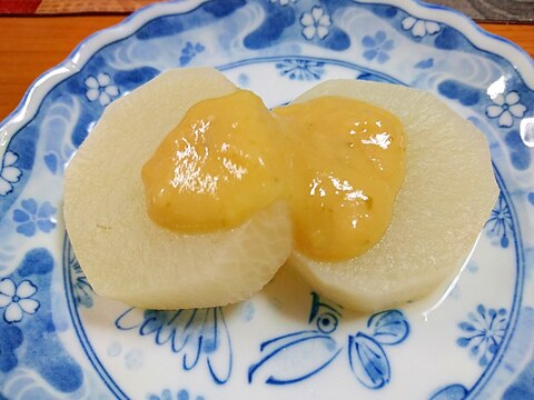柚子胡椒で白味噌大根